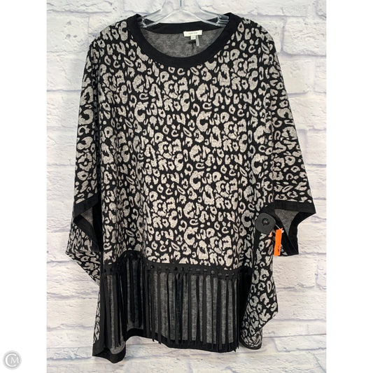 Poncho By Tyler Boe In Black & Grey, Size: S