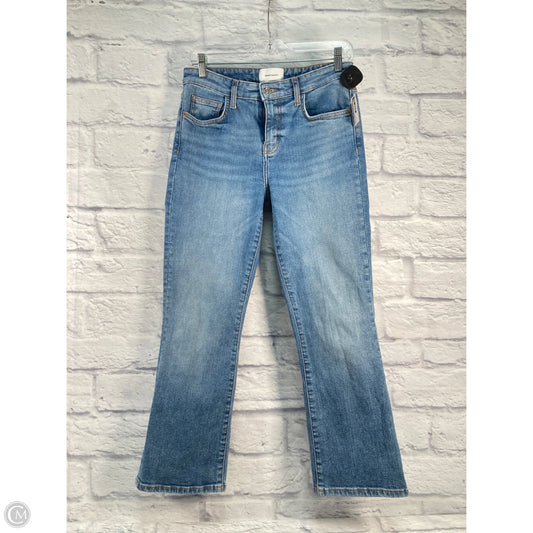 Jeans Flared By Current Elliott In Blue Denim, Size: 8