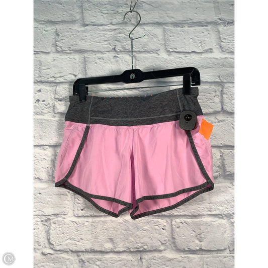 Athletic Shorts By Lululemon In Grey & Pink, Size: S