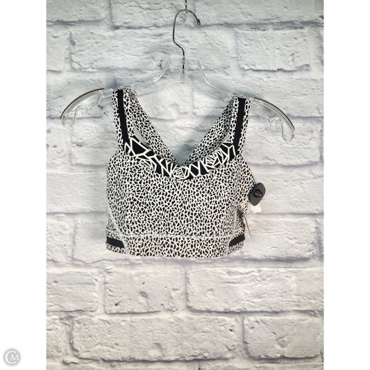 Athletic Bra By Lululemon In Black & White, Size: S