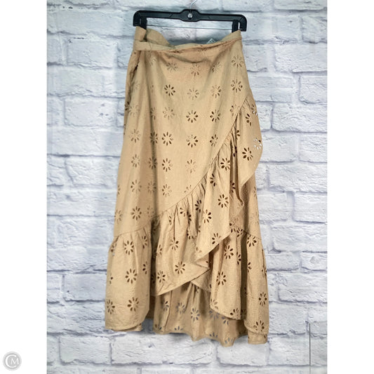 Skirt Midi By Ann Taylor In Tan, Size: 18