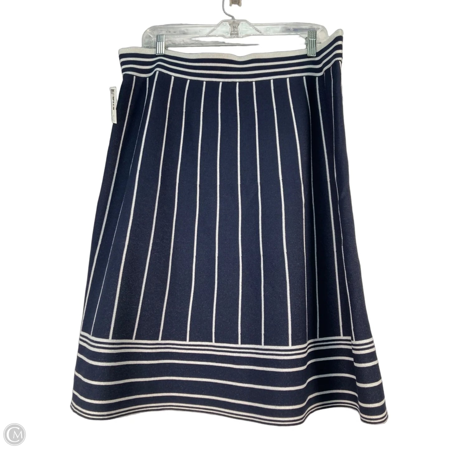 Skirt Mini & Short By Ann Taylor In Blue & White, Size: 18