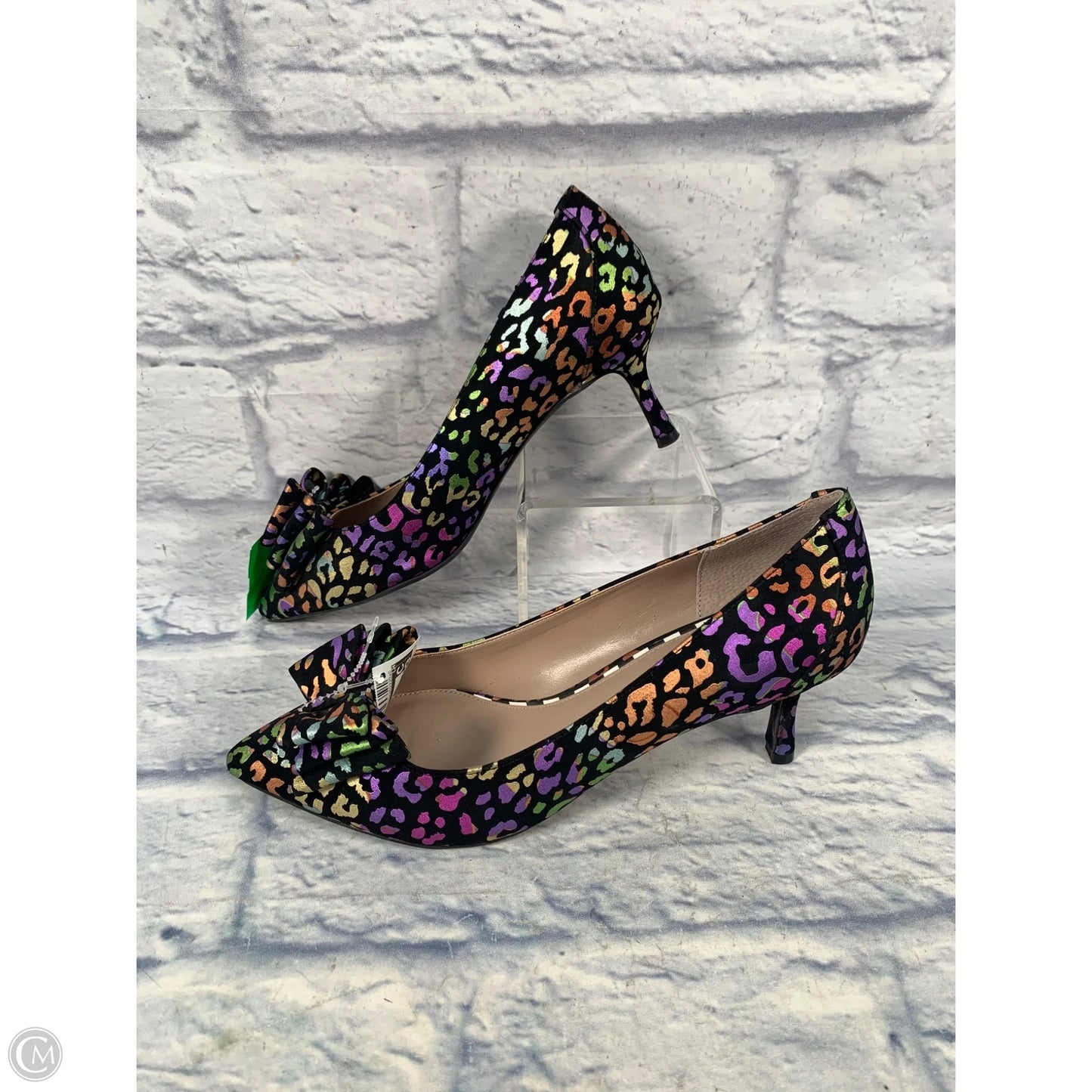 Shoes Heels Kitten By Betsey Johnson In Black & Purple, Size: 11