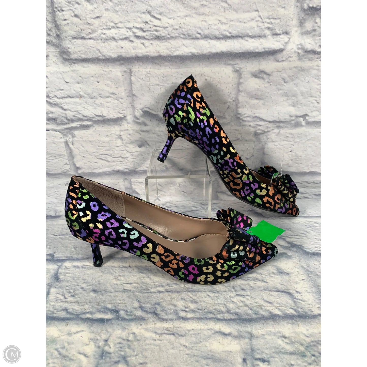 Shoes Heels Kitten By Betsey Johnson In Black & Purple, Size: 11
