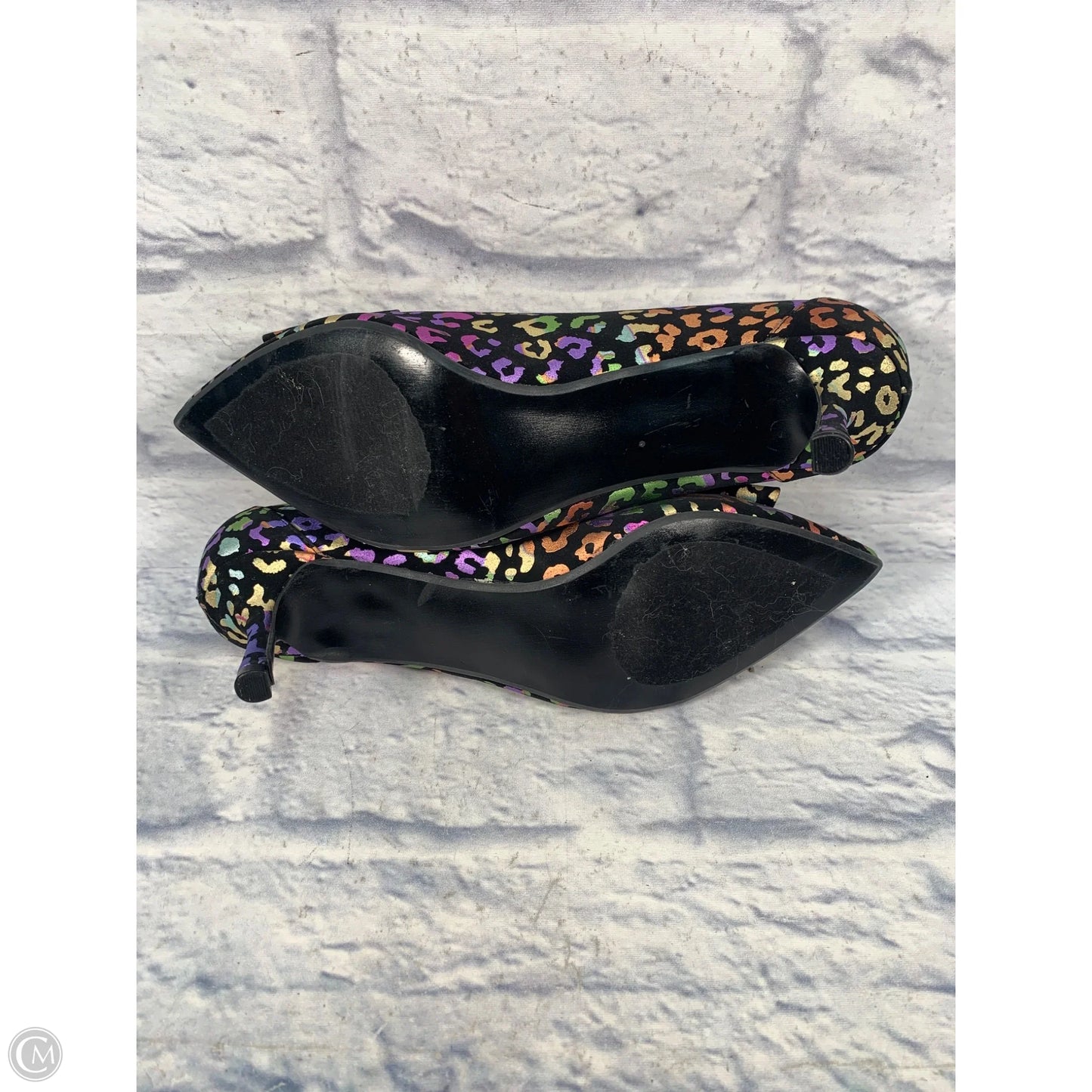 Shoes Heels Kitten By Betsey Johnson In Black & Purple, Size: 11