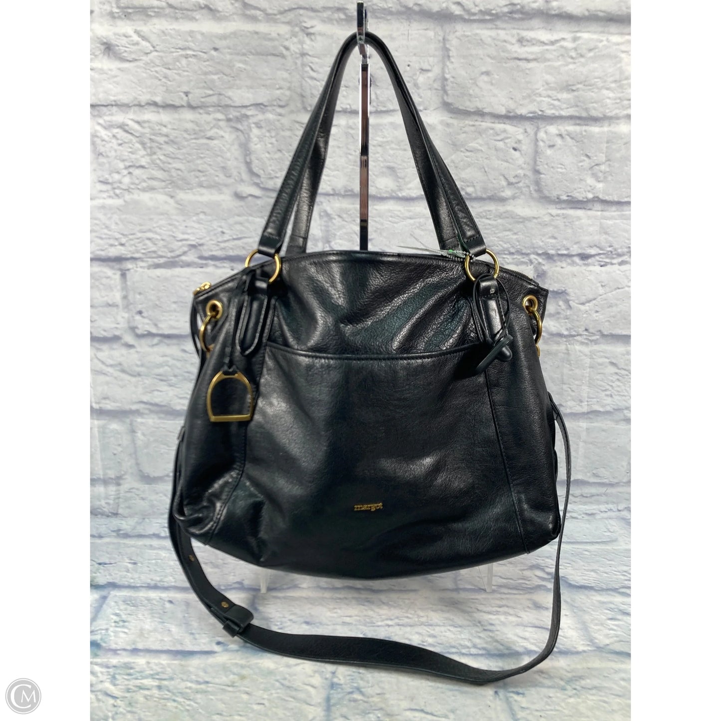 Handbag Leather By Margot, Size: Large