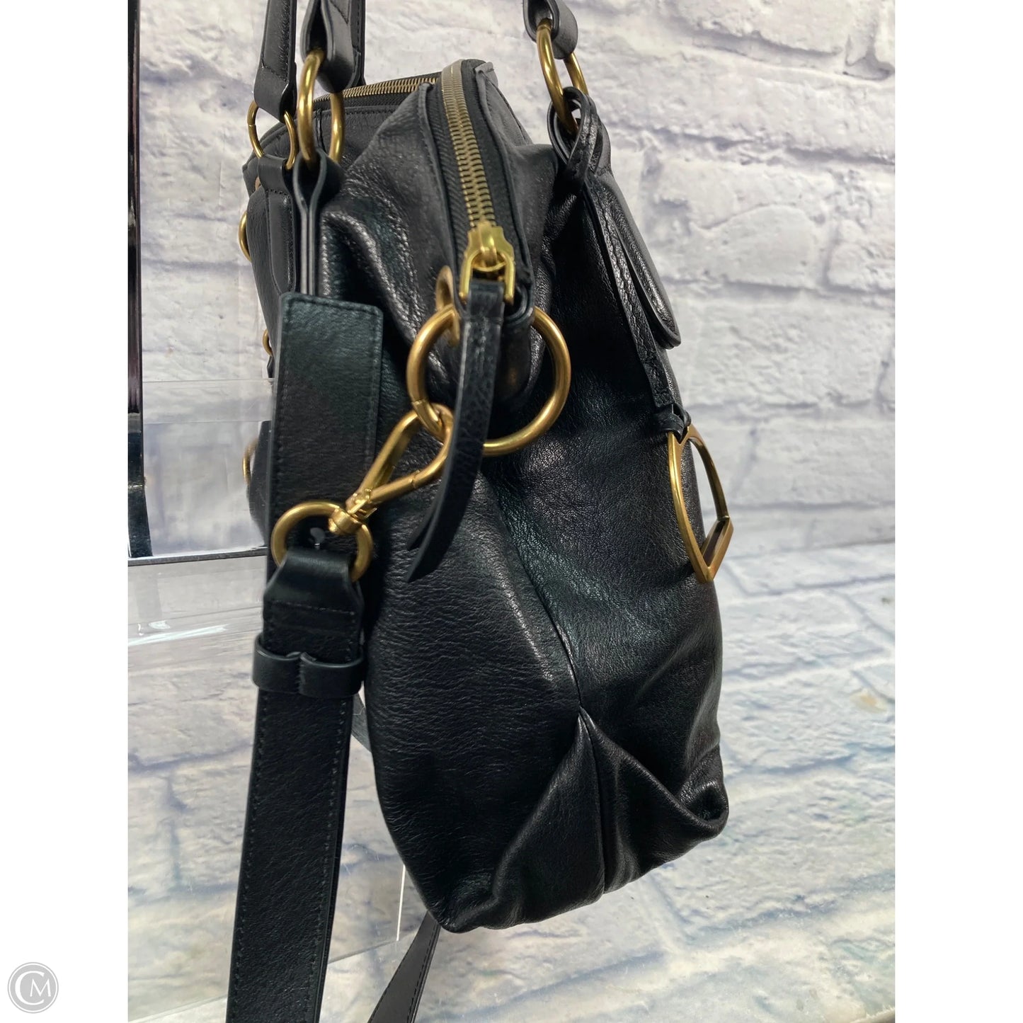 Handbag Leather By Margot, Size: Large