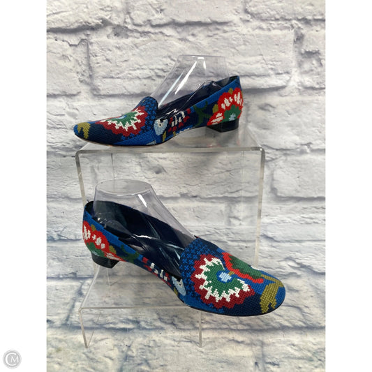 Shoes Designer By Tory Burch In Blue & Red, Size: 8