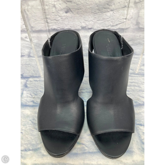 Sandals Heels Wedge By Vince In Black, Size: 9
