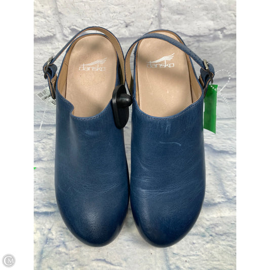 Shoes Heels Block By Dansko In Blue & Tan, Size: 10