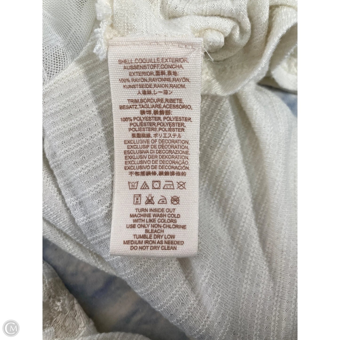 Top Long Sleeve By Free People In Cream, Size: M