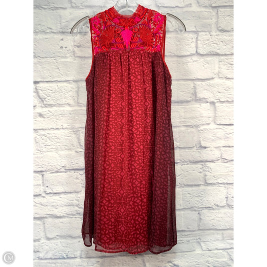 Dress Casual Short By Anthropologie In Red, Size: Xs