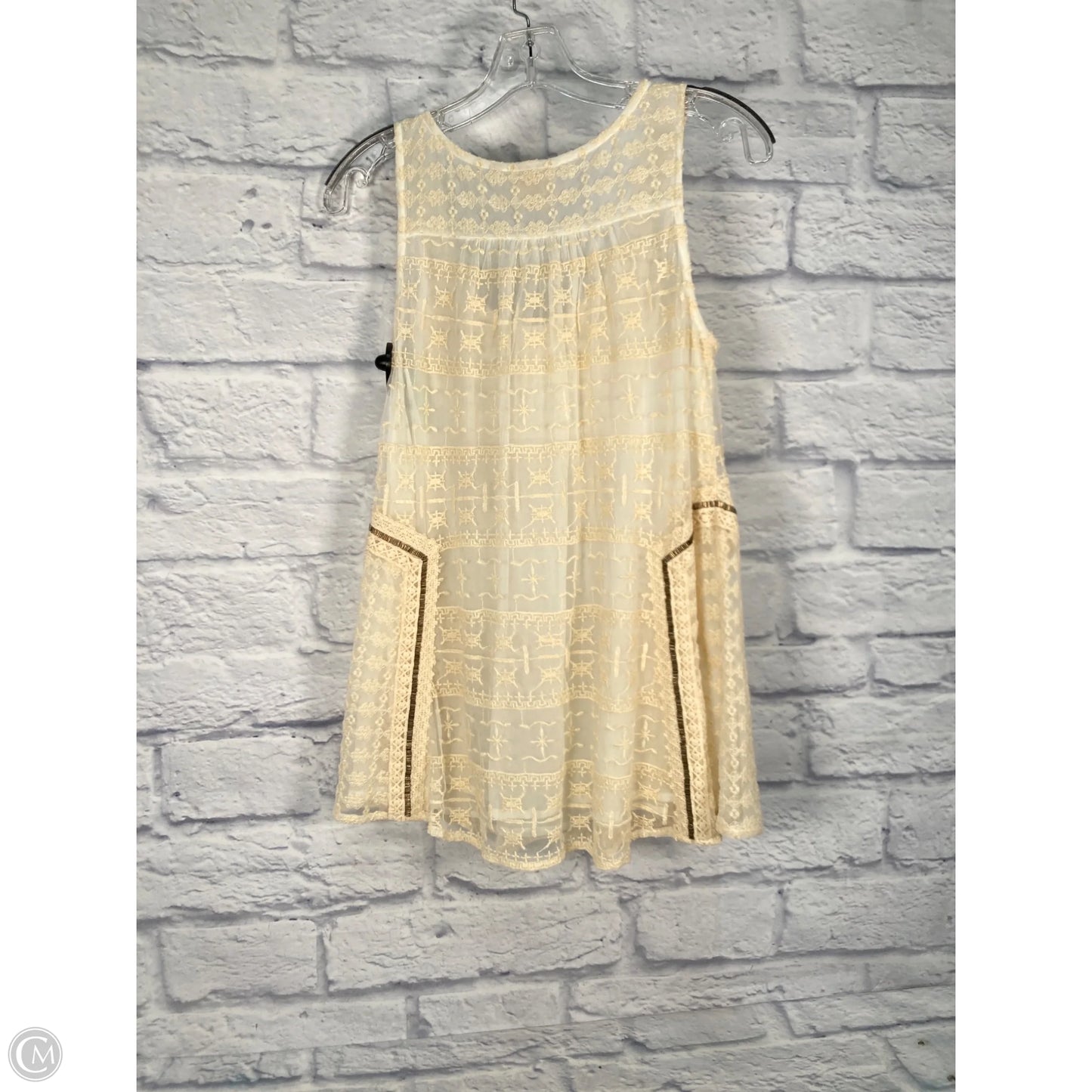 Blouse Sleeveless By Anthropologie In Cream, Size: Xs