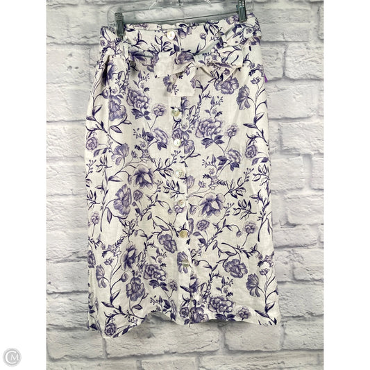 Skirt Midi By Cynthia Rowley In Blue & White, Size: 14
