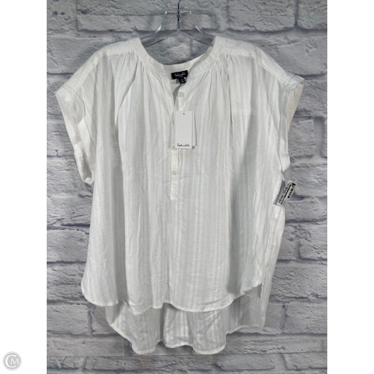 Top Short Sleeve By Splendid In White, Size: L