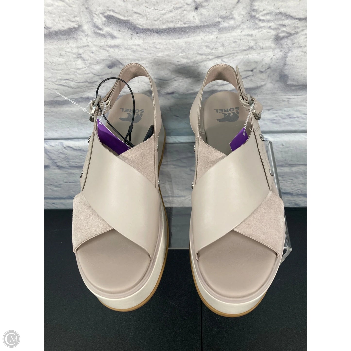 Sandals Heels Platform By Sorel In Grey, Size: 7