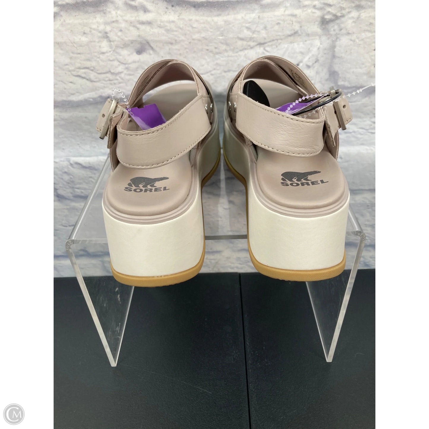 Sandals Heels Platform By Sorel In Grey, Size: 7