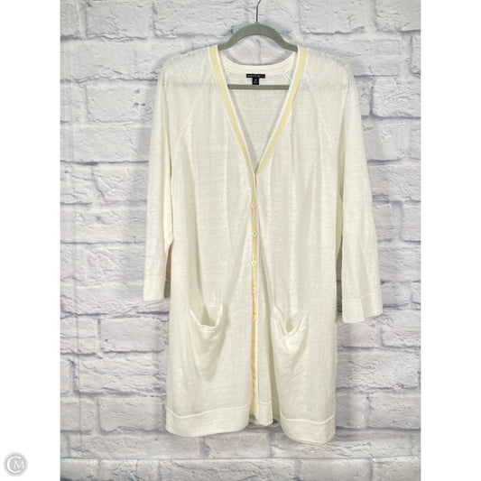 Cardigan Designer By Lafayette 148 In Cream, Size: 2x