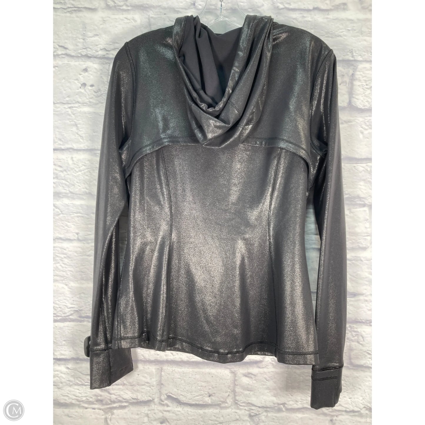 Athletic Jacket By Lululemon In Black, Size: 12