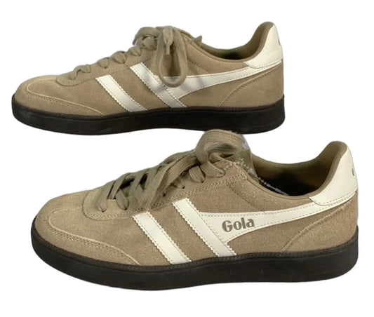 Shoes Sneakers By Gola In Tan & White, Size: 9