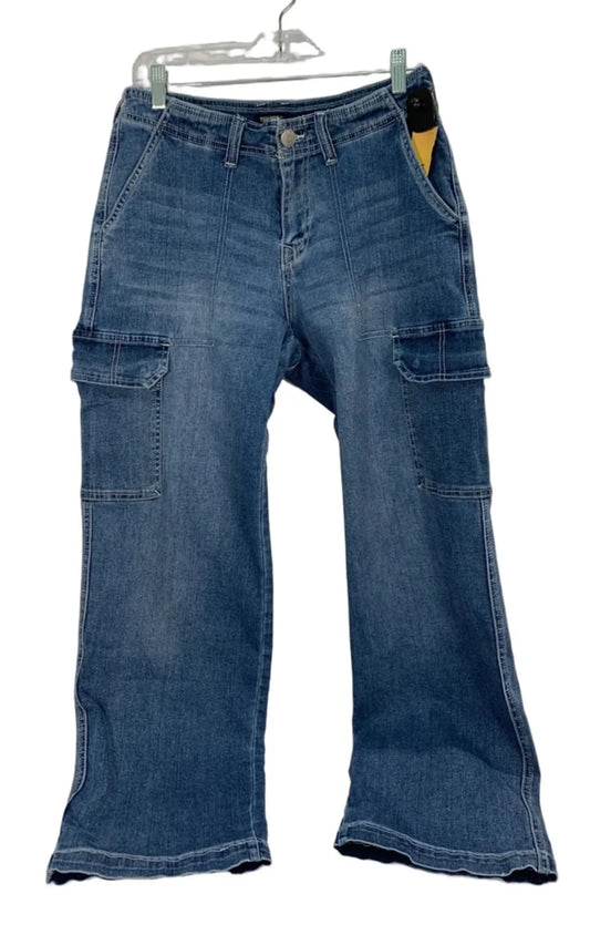 Jeans Wide Leg By True Religion In Blue, Size: 8