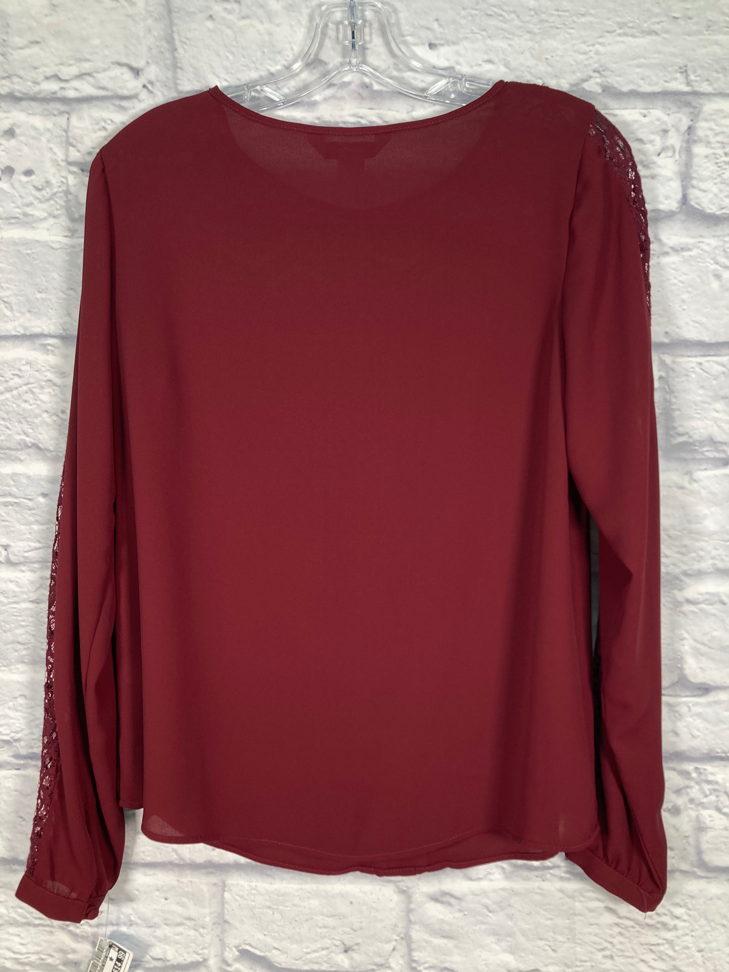 Top Long Sleeve By White House Black Market In Maroon, Size: S