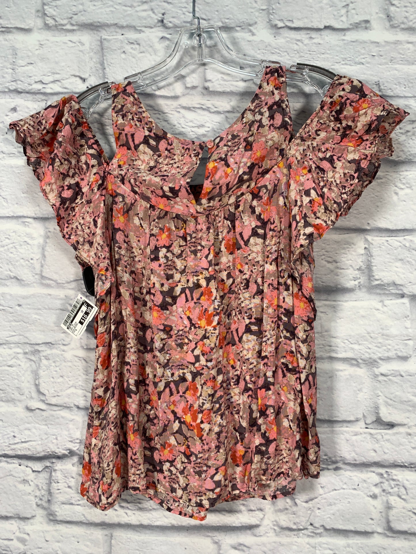 Grey & Pink Top Short Sleeve Maeve, Size S