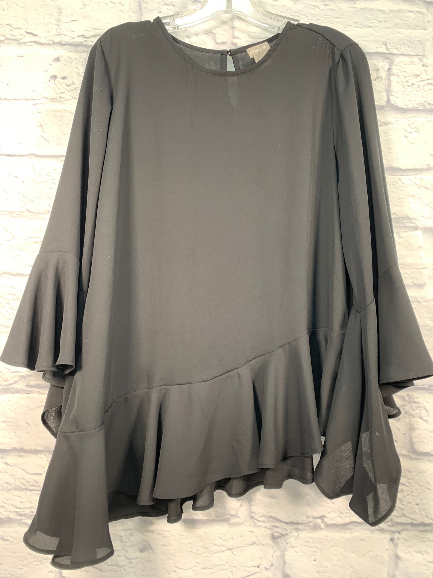 Black Top Long Sleeve Chicos, Size M