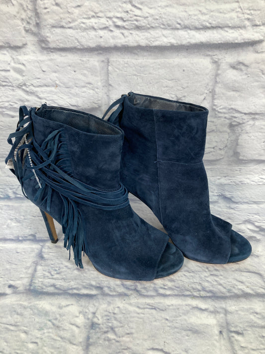 Blue Boots Ankle Heels Vince Camuto, Size 7.5
