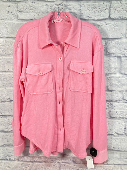 Pink Jacket Shirt Good American, Size S