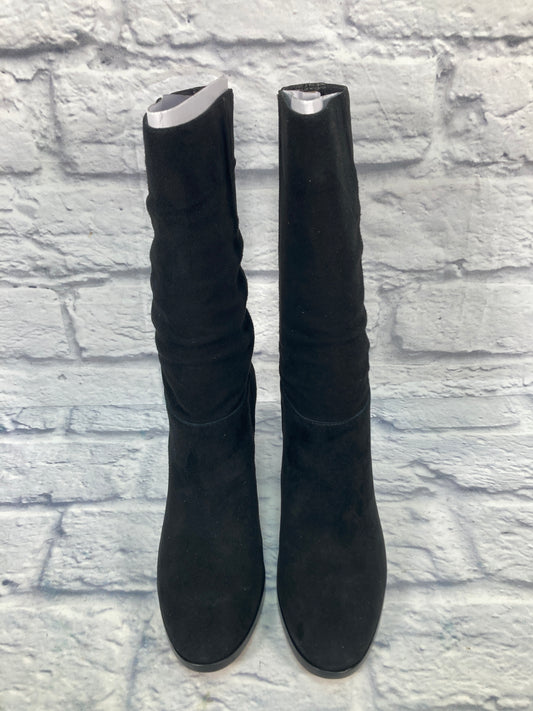 Black Boots Mid-calf Heels Lauren By Ralph Lauren, Size 7.5