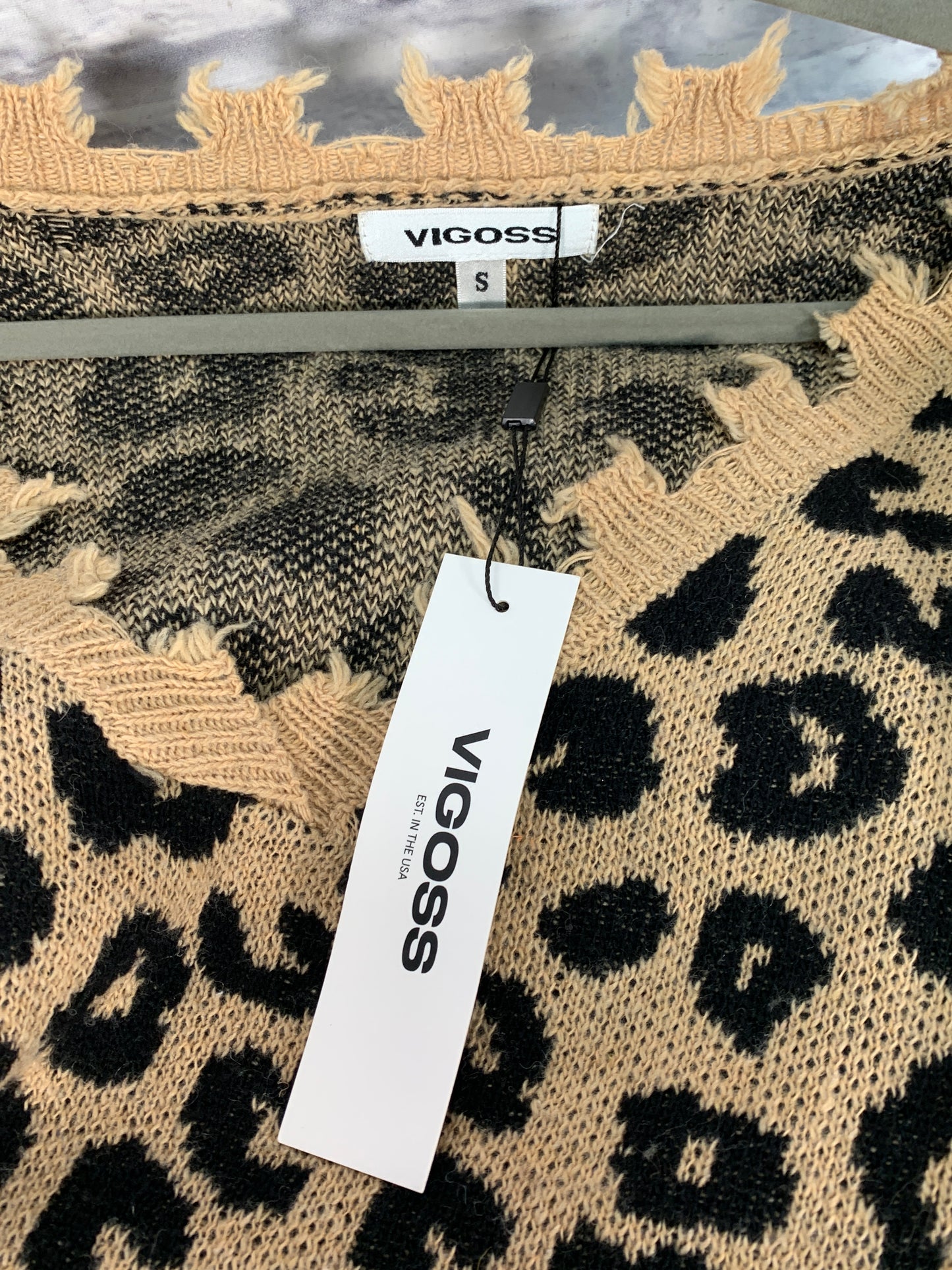 Sweater By Vigoss In Animal Print, Size: S