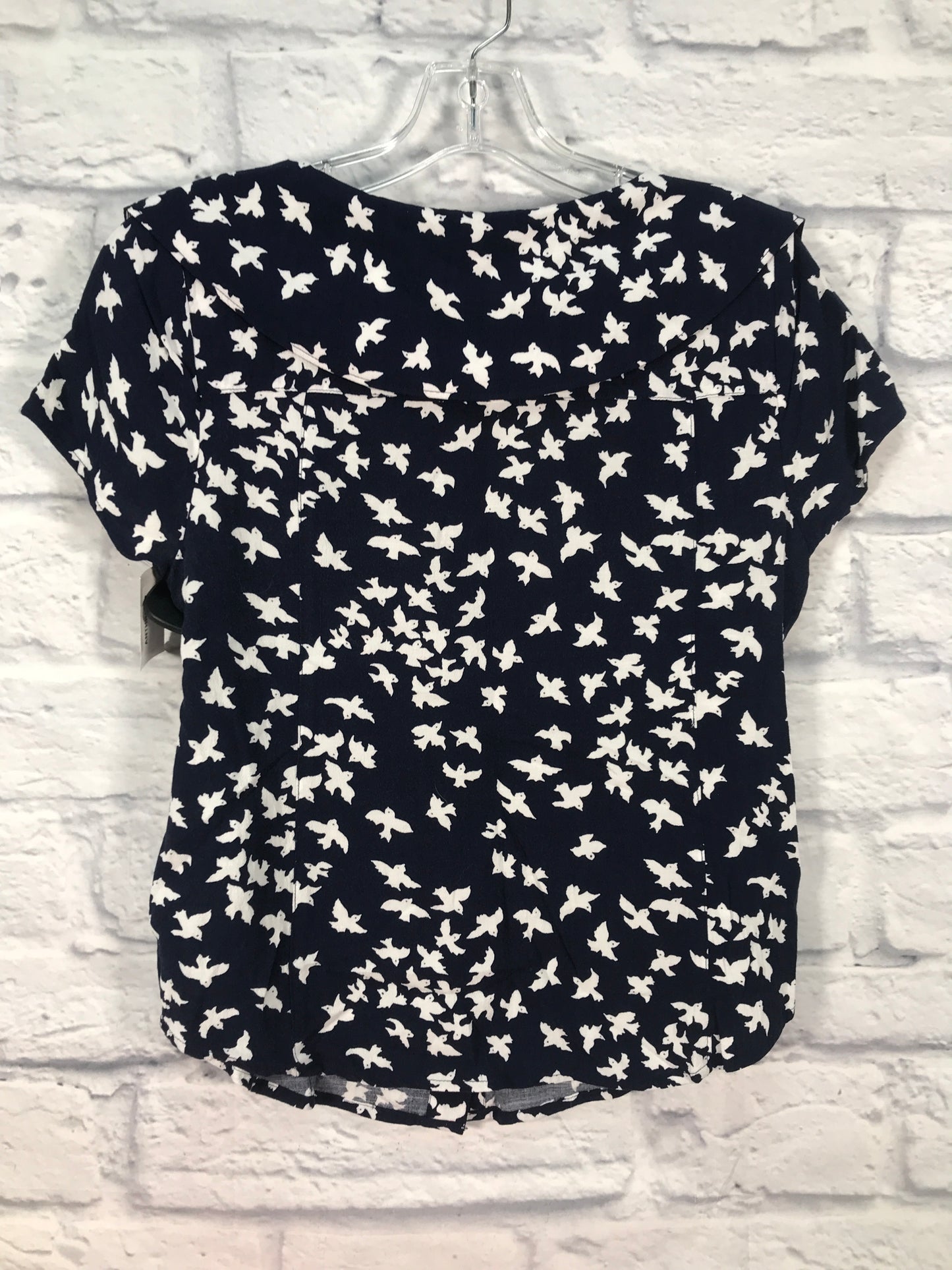 Top Short Sleeve By Maeve In Blue & White, Size: S