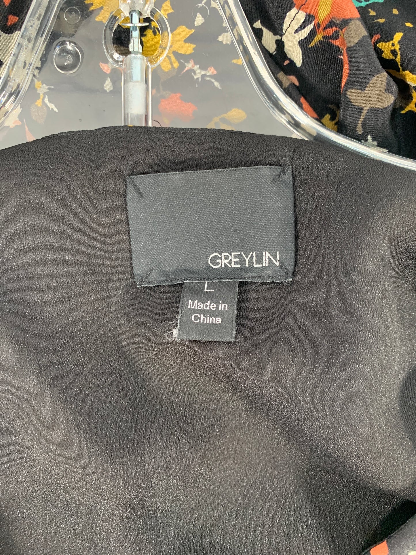 Dress Designer By Greylin In Black & Yellow, Size: L