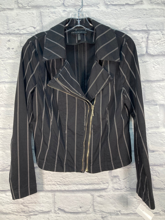 Jacket Moto By White House Black Market In Black & White, Size: M