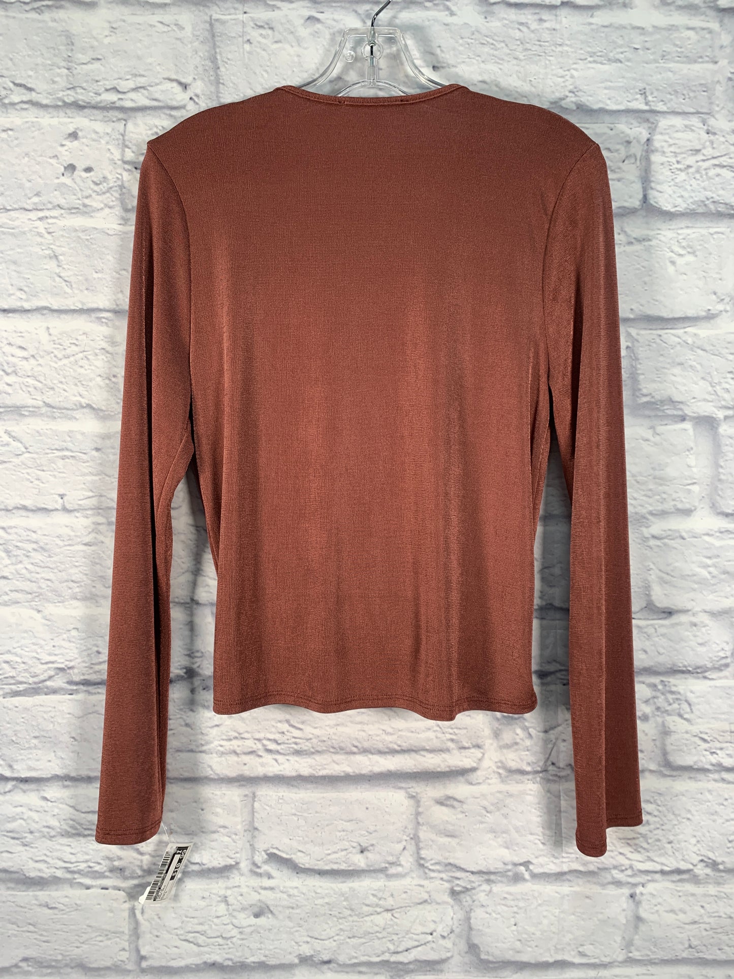 Top Long Sleeve By Green Envelope In Rose Gold, Size: L