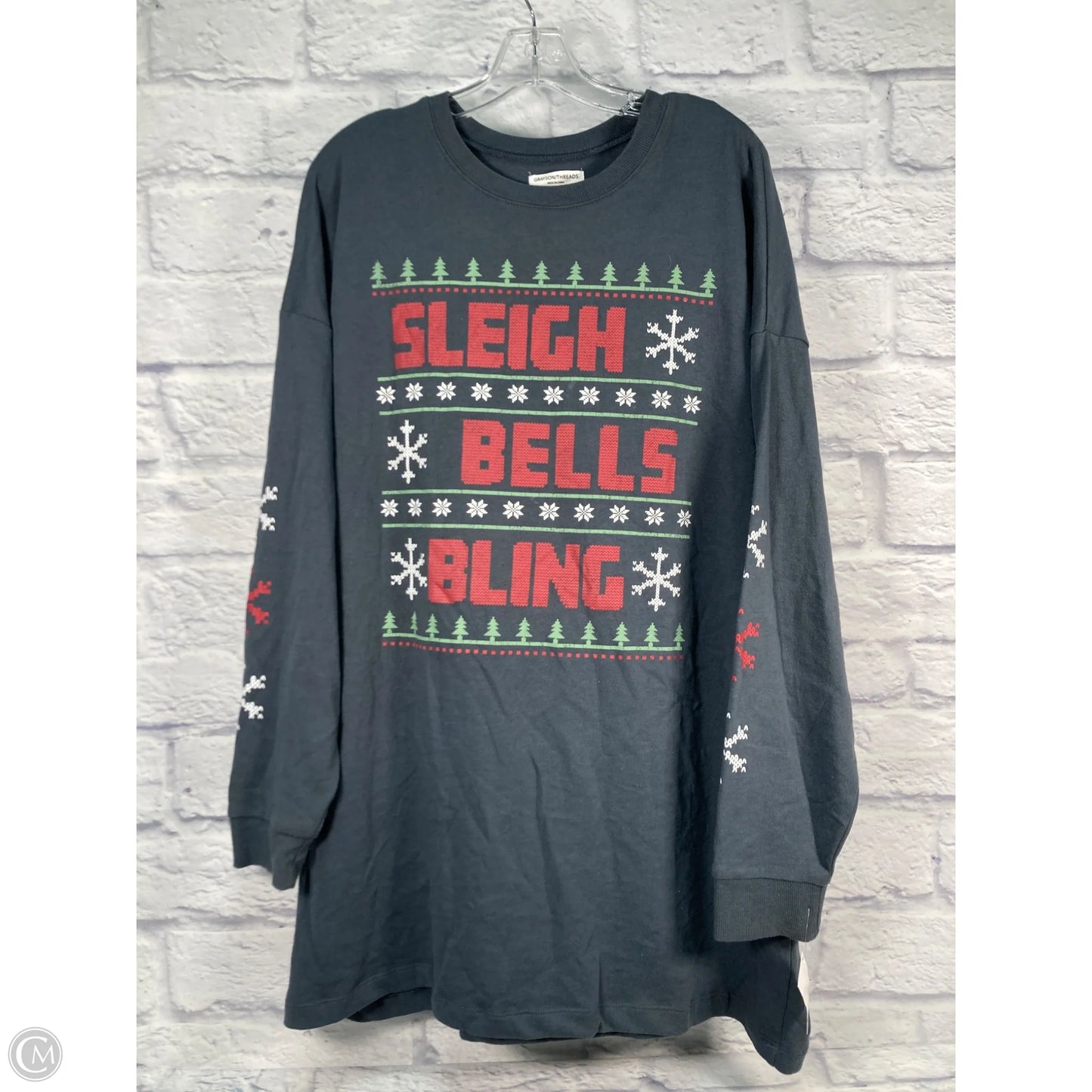 Sweatshirt Crewneck By Grayson Threads In Grey, Size: Xl