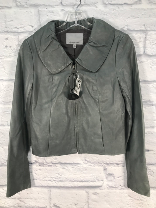 Jacket Leather By Classiques Entier In Green, Size: Xs