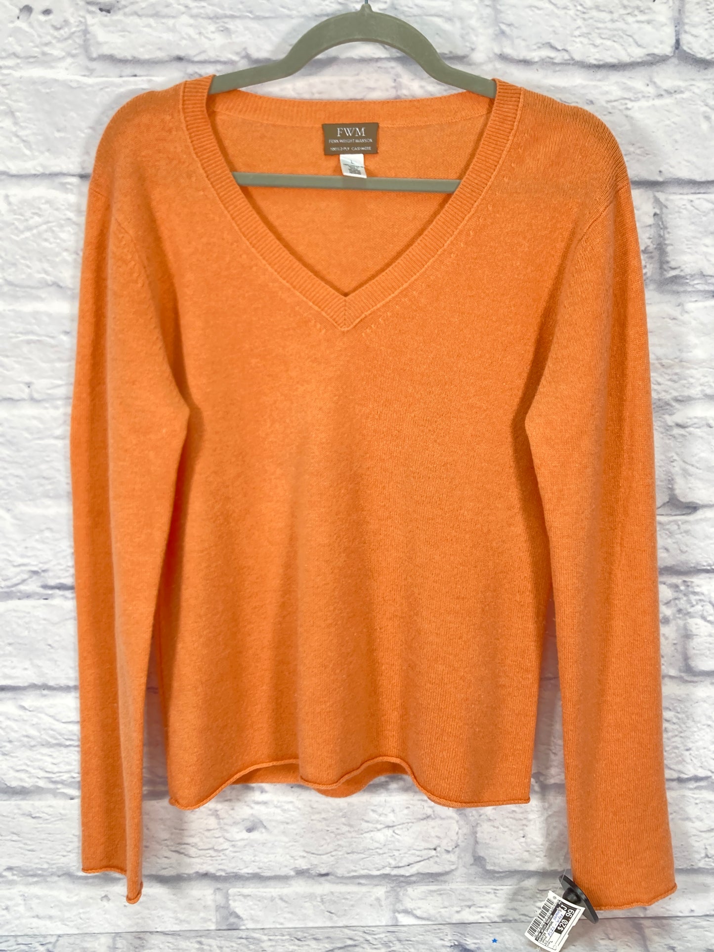 As is-Sweater Cashmere By Fenn Wright Manson In Orange, Size: L