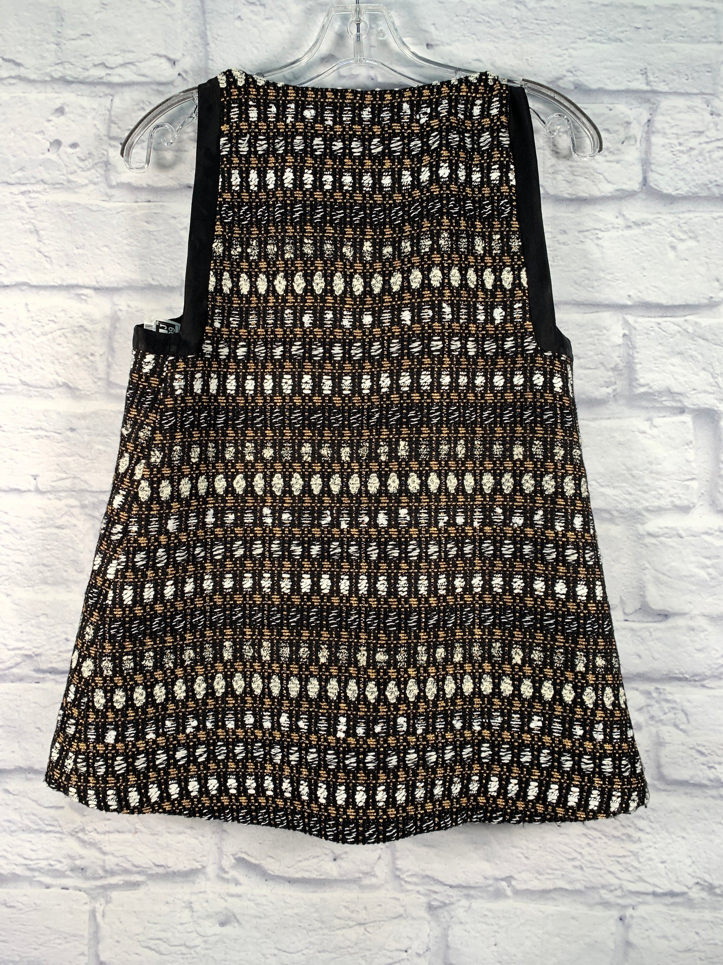 Tunic Sleeveless By Clothes Mentor In Black & Gold, Size: Xs