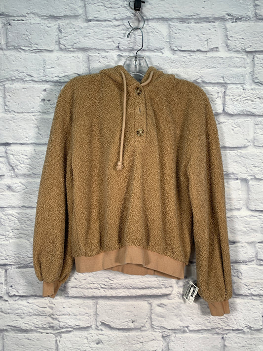 Sweatshirt Hoodie By Current Air In Tan, Size: S