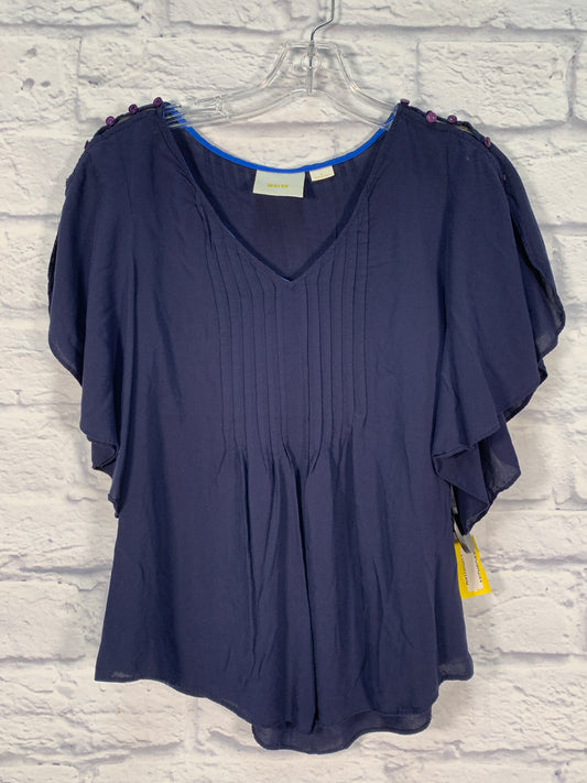 Top Short Sleeve By Maeve In Blue, Size: S