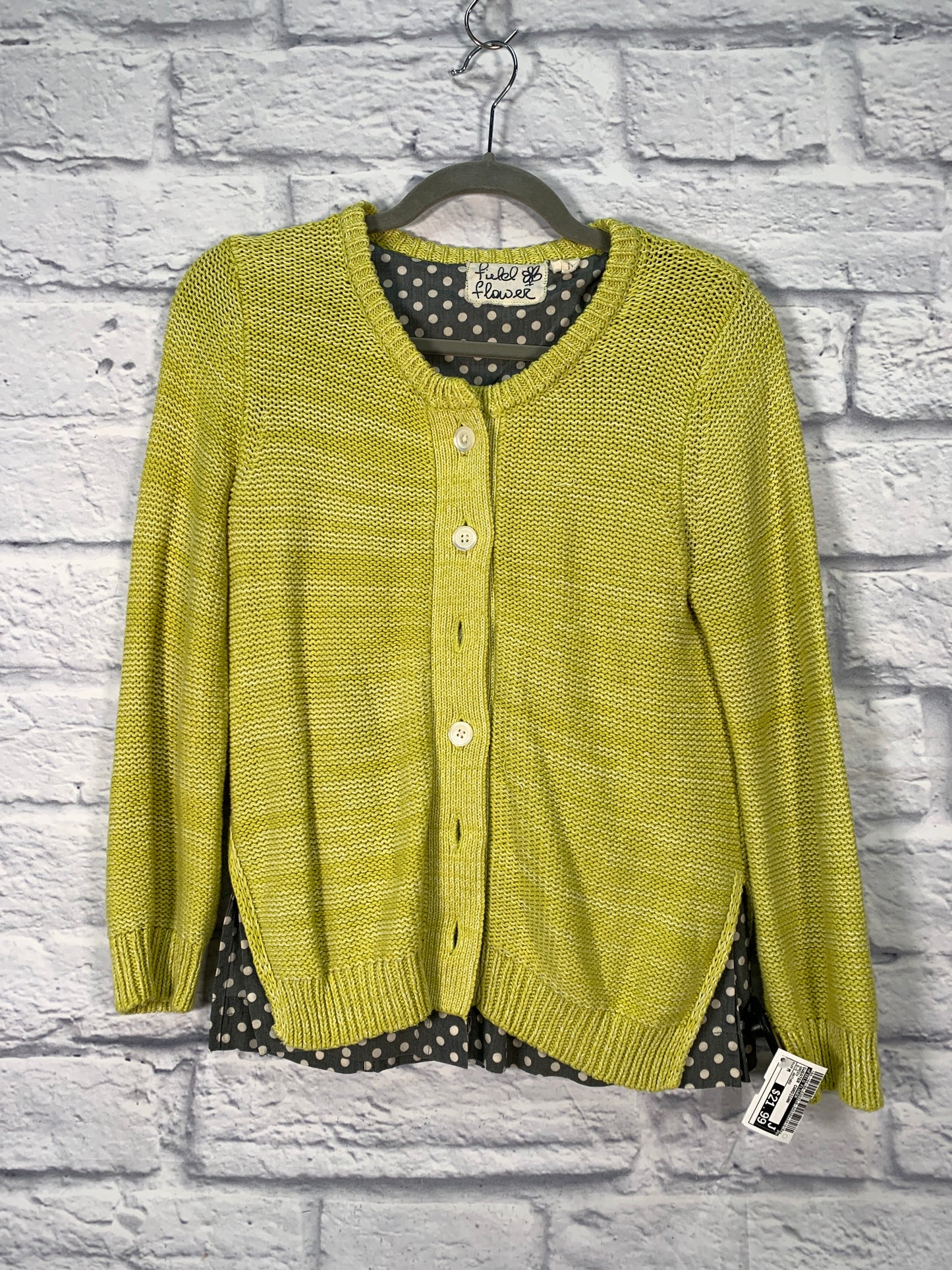 Sweater Cardigan By Field Flower In Green, Size: M