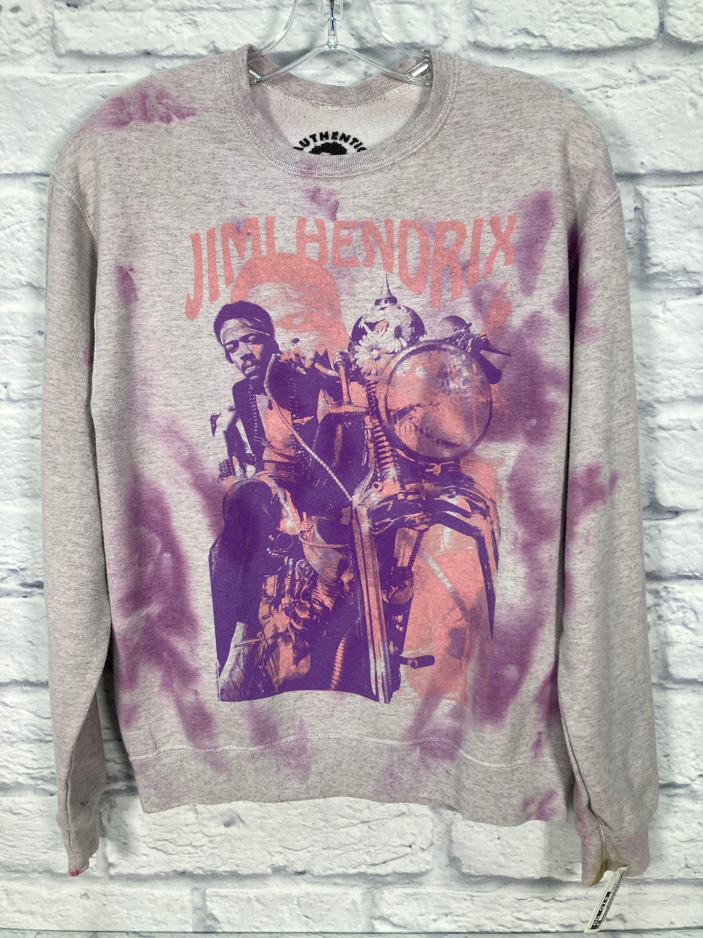 Sweatshirt Crewneck By Clothes Mentor In Grey & Purple, Size: S