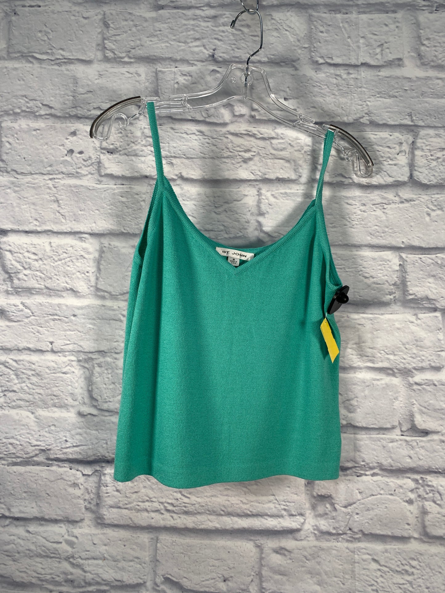 Top Sleeveless Designer By St John Knits In Teal, Size: M