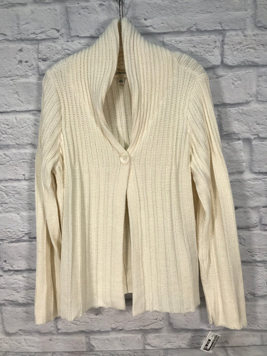 Sweater Cardigan By St Johns Bay In Cream, Size: Xl