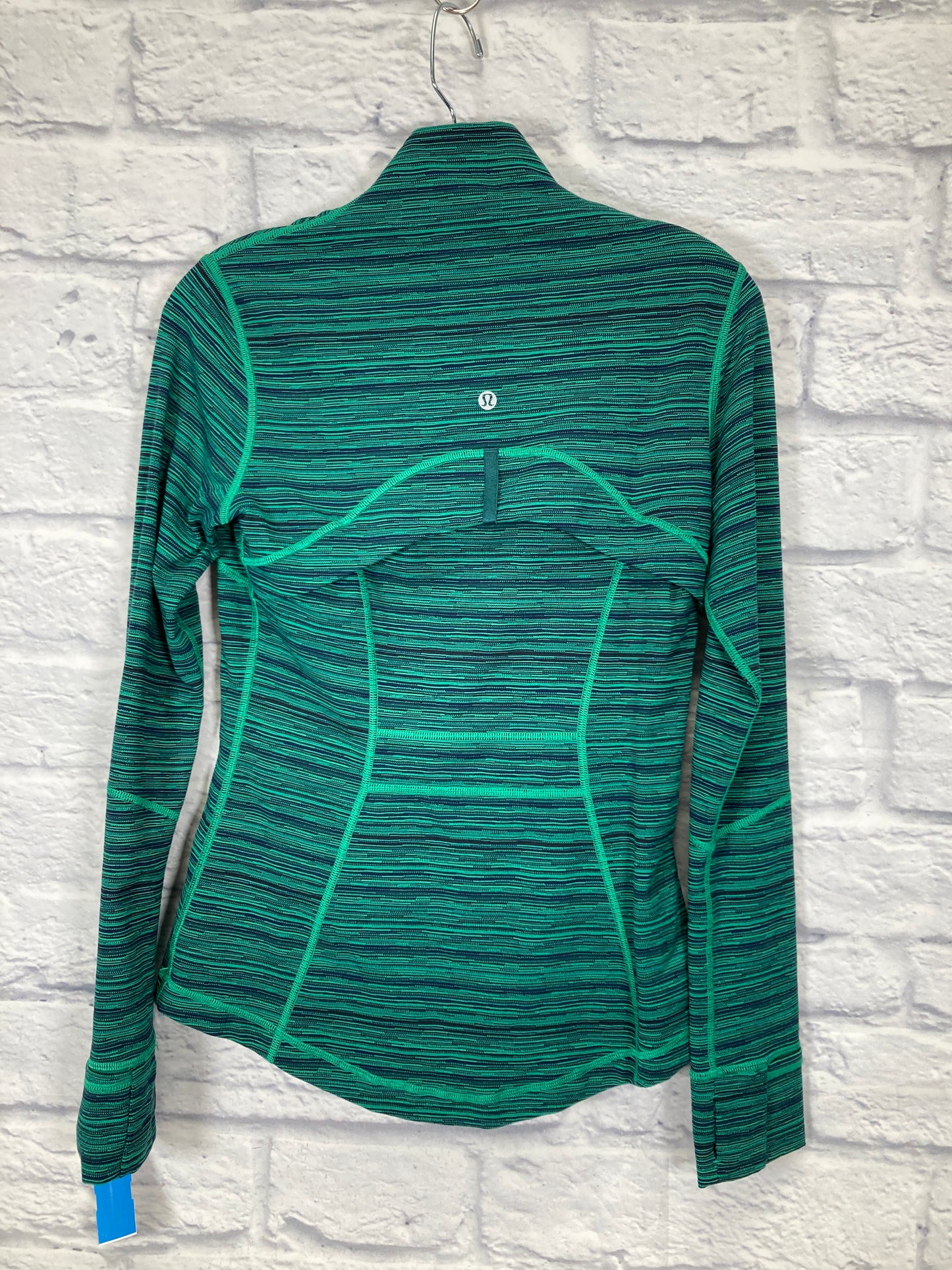 Athletic Jacket By Lululemon In Green & Purple, Size: S