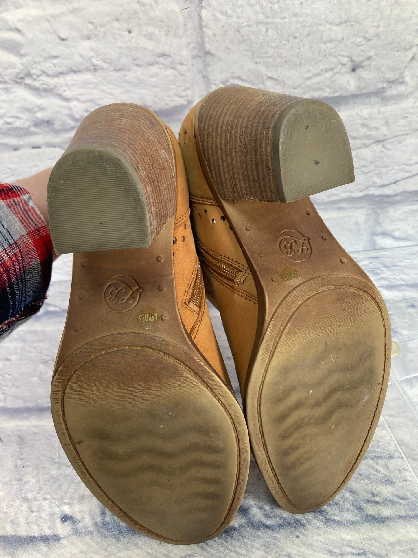 Boots Ankle Heels By Lucky Brand In Tan, Size: 8.5