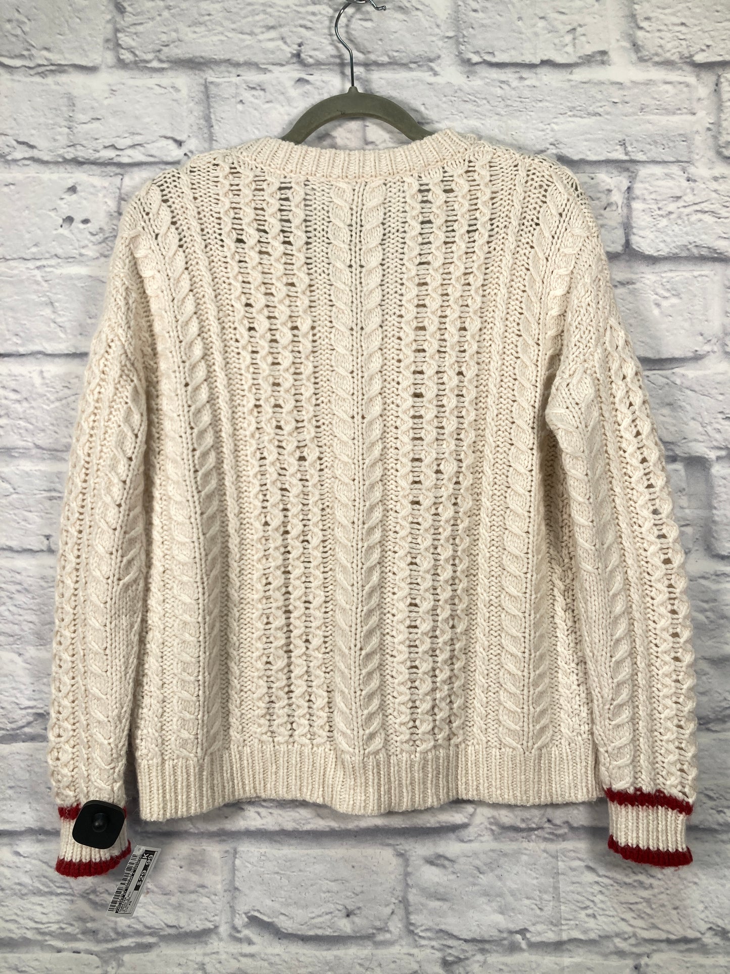 Sweater By Velvet By Graham & Spencer In Cream & Red, Size: Xs