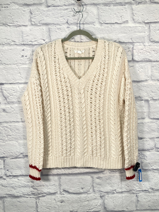 Sweater By Velvet By Graham & Spencer In Cream & Red, Size: Xs